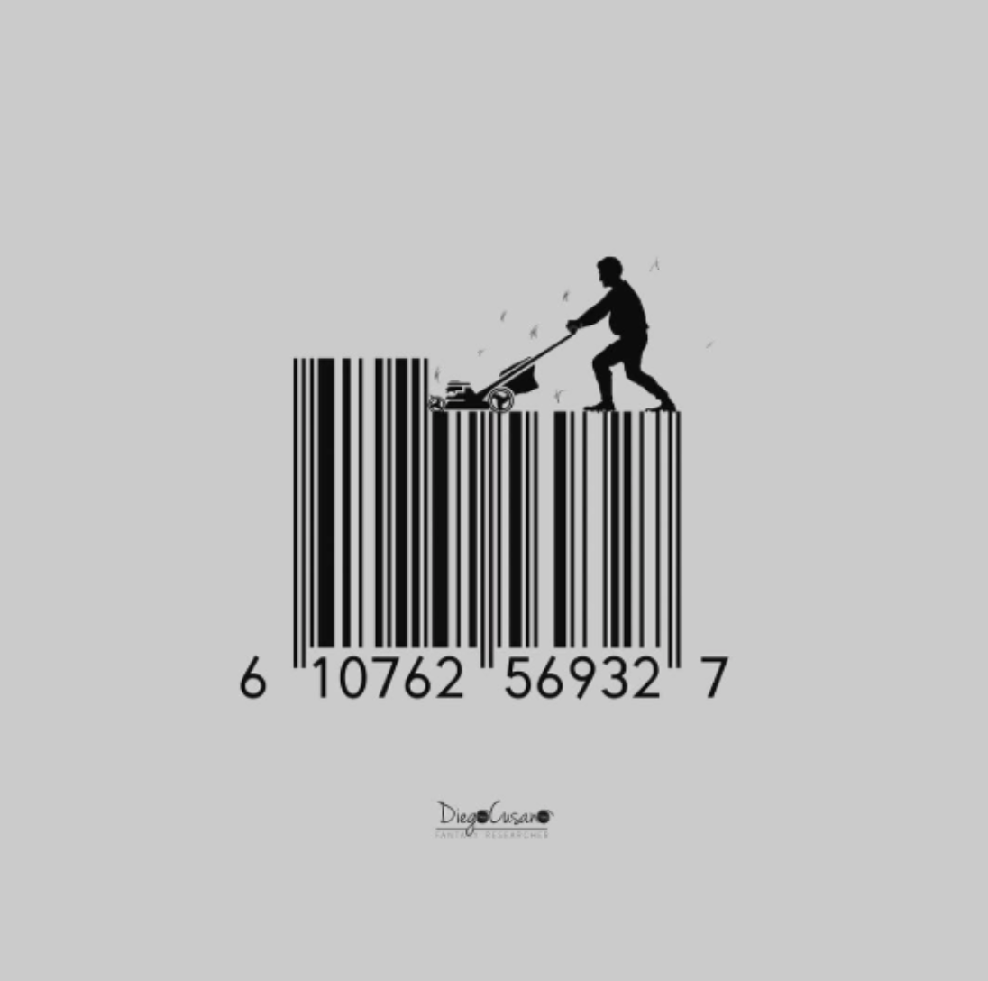 Lawn mowing barcode